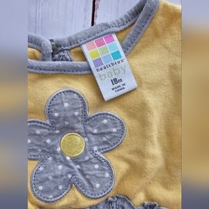 Yellow Flower Polka Dot Baby Dress